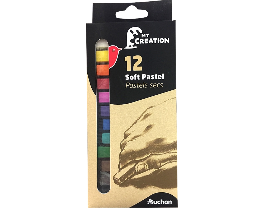 LÁPIS PASTEL AUCHAN PACK 12 UNIDADES