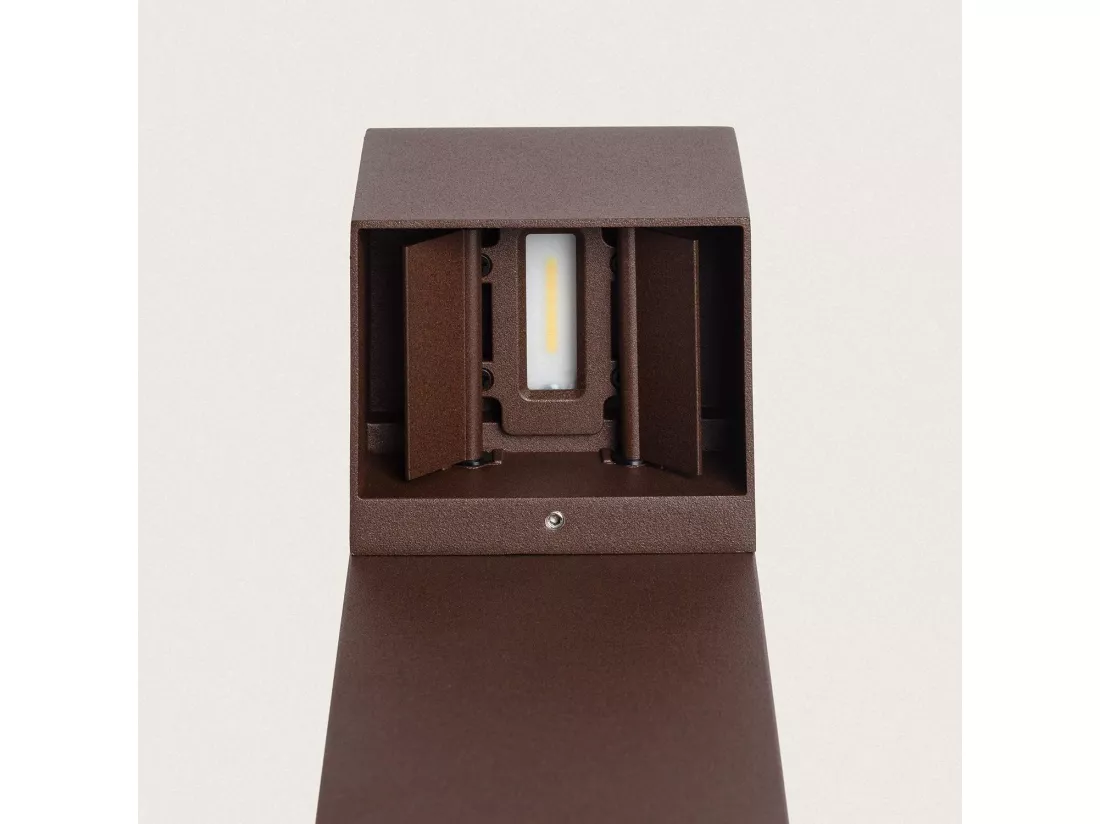 Balise LED Extérieure 10W Aluminium en Saillie sur Pied 50cm Iridix Rouille