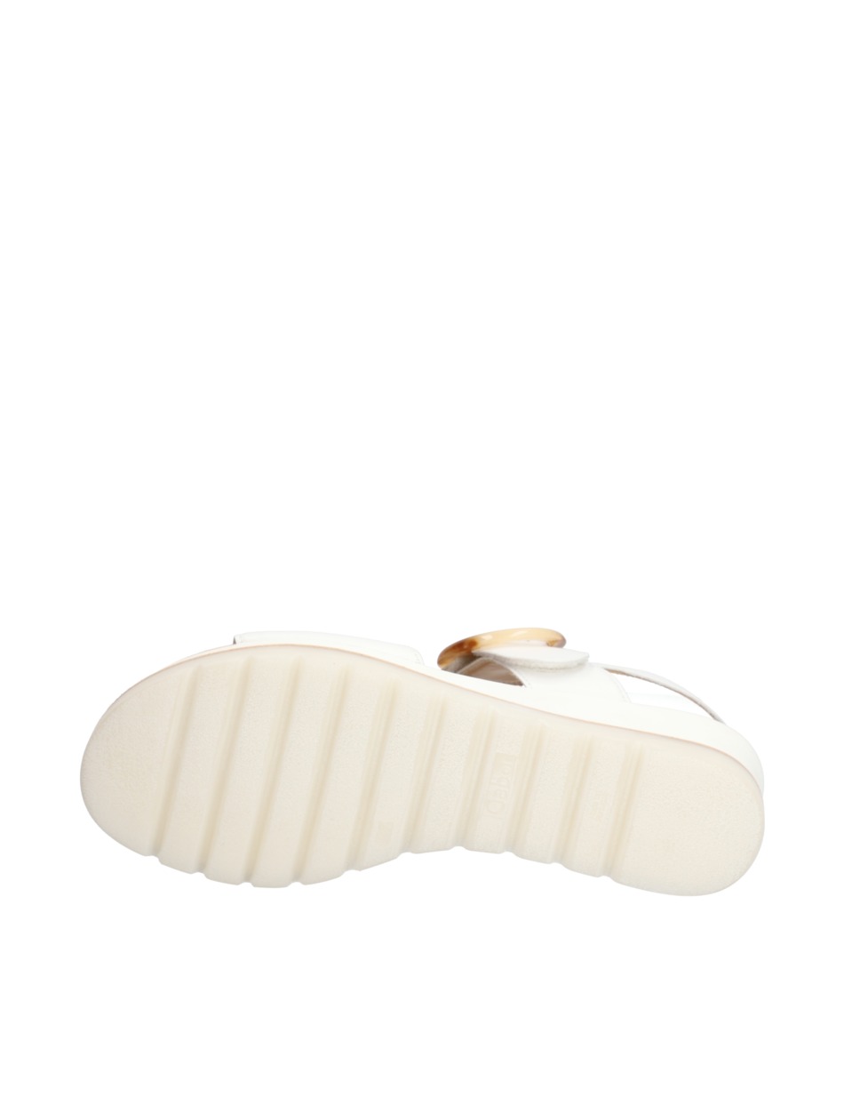 Glattleder Keilsandalen