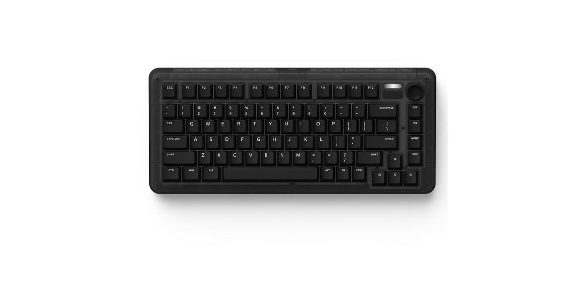 IqunixZX75 Dark Side Wireless Mechanical Keyboard, gaming toetsenbord  (Zwart, US lay-out, Gateron Red, RGB leds, 75%, Hot-swappable, Double-shot PBT, 2.4GHz | Bluetooth 5.1 | USB-C)