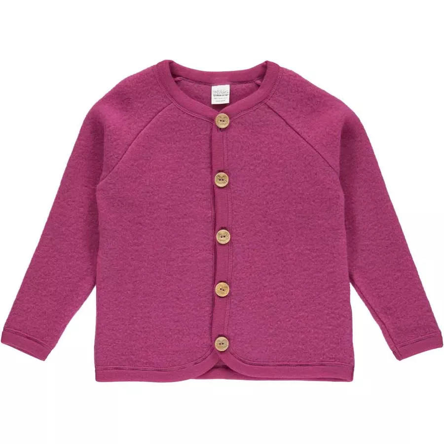 Fred's World Fleecejacke aus Merinowolle Plum