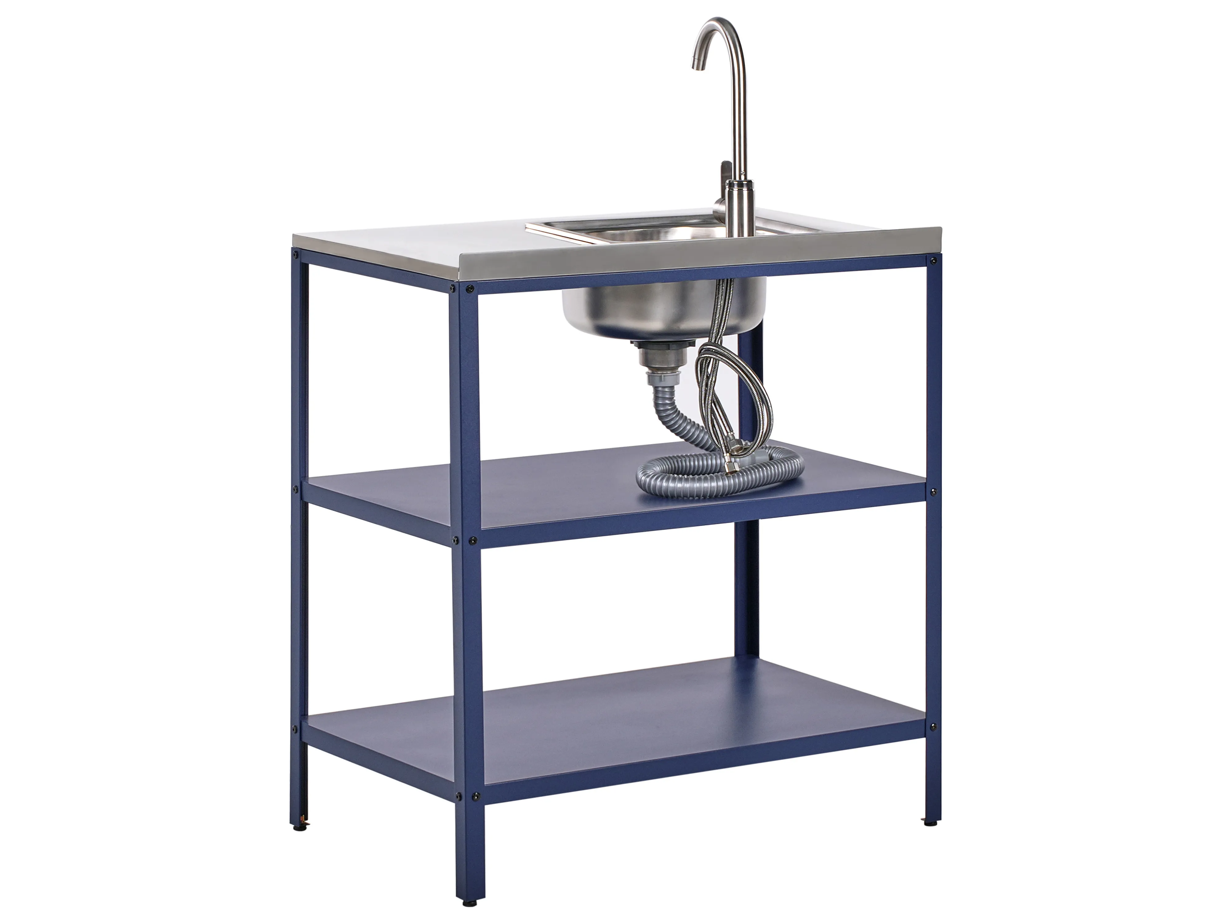 Tuin keukenset 3-delig met spoelbak VILAMA Metaal Blauw