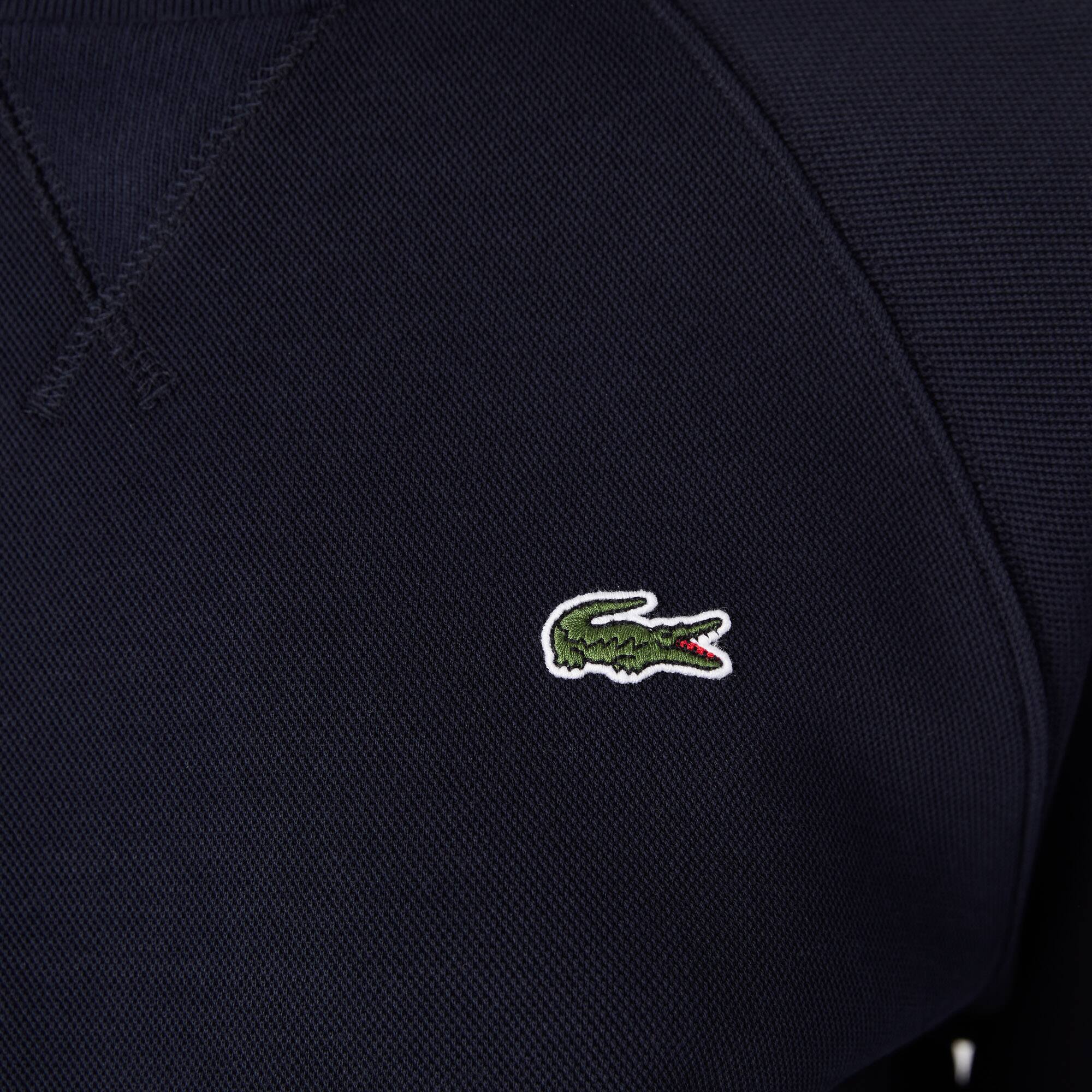 Damen Rundhals-Sweatshirt aus zweiseitigem Piqué Sweatshirts - Blau - Lacoste - Damen