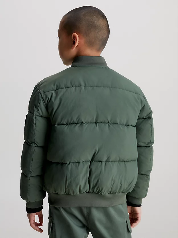Jaqueta bomber acolchoada de corte reto
