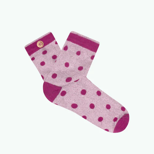 Chaussettes Sabrina & Léon rose lurex