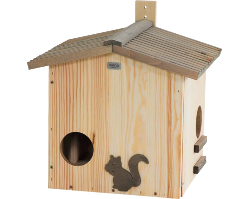 Eekhoornhuis Siena Tuin Eekhoornhuisje Voor het vrolijke knaagdier 38x35x39 cm, Dennen FSC 100% Onderdak