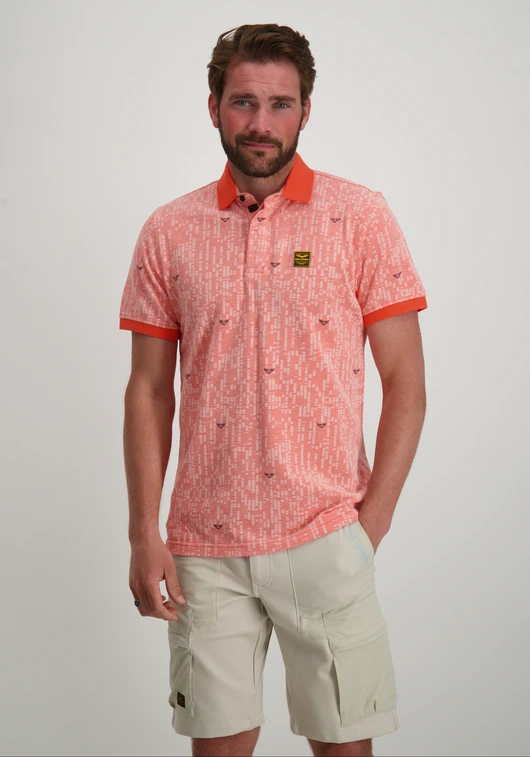 PME Legend Polo met all-over print PPSS2404851