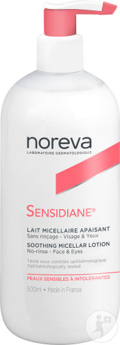 Noreva Sensidiane Lait Micellaire Dermo-Nettoyant Flacon Pompe 500ml