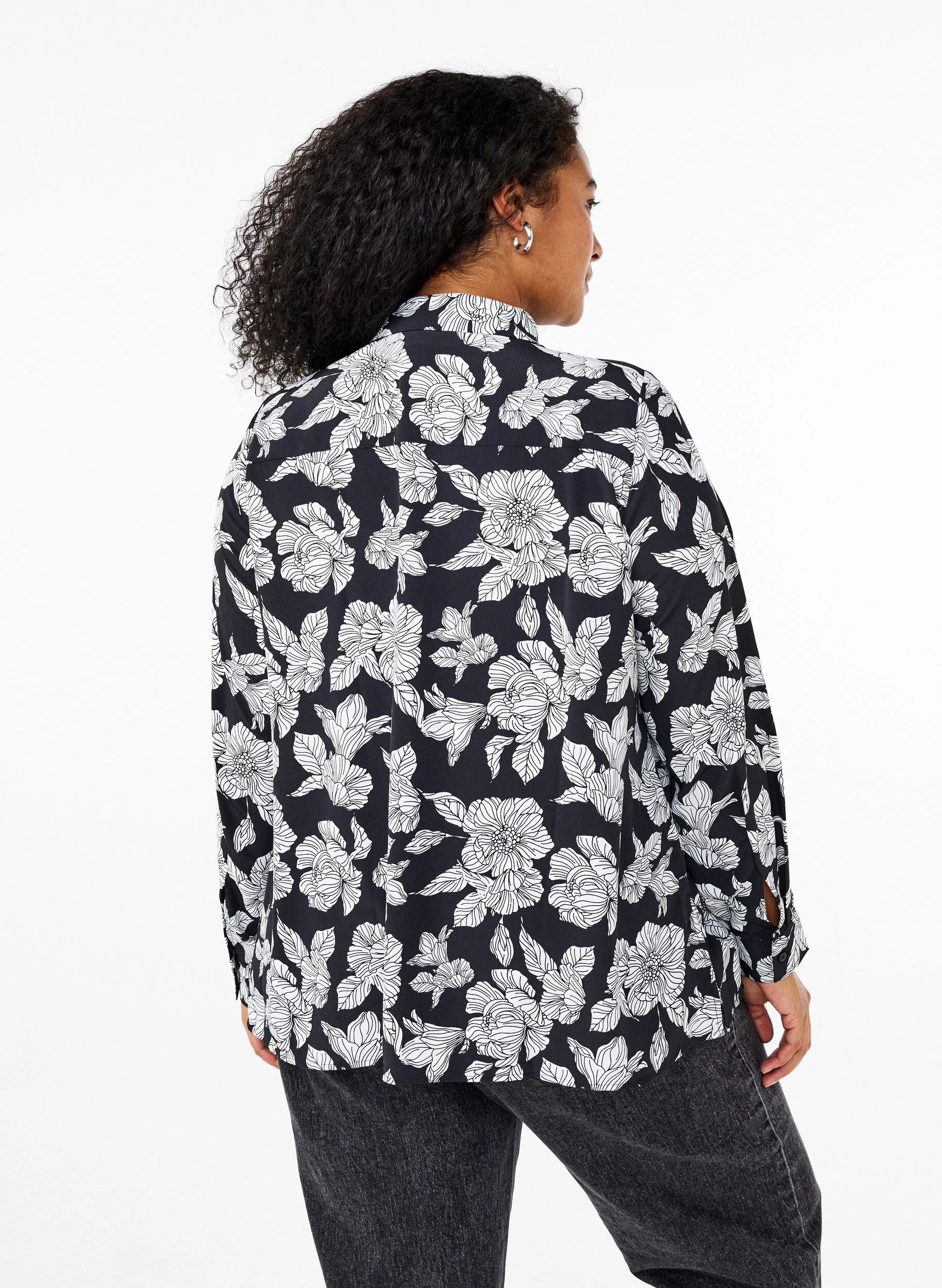 Skjorte med blomsterprint