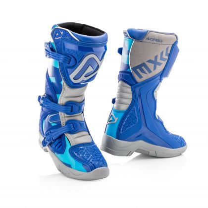 Bottes cross Acerbis X-TEAM KID BLUE/GREY - Bleu / Gris