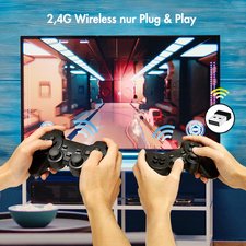 Manette de jeu sans fil, 2,4 GHz, noir