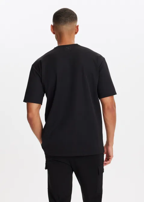 Basic t-shirt zwart (ZWART)