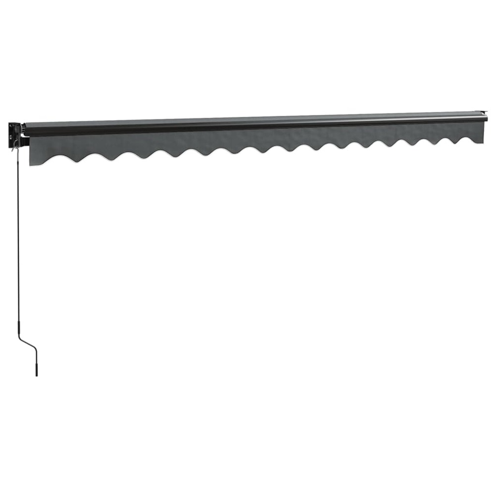 Auvent rétractable anthracite 4x3 m tissu et aluminium