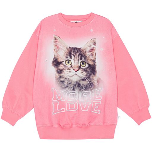 Molo Monti Sweatshirt, More Love Cat, 140 cm