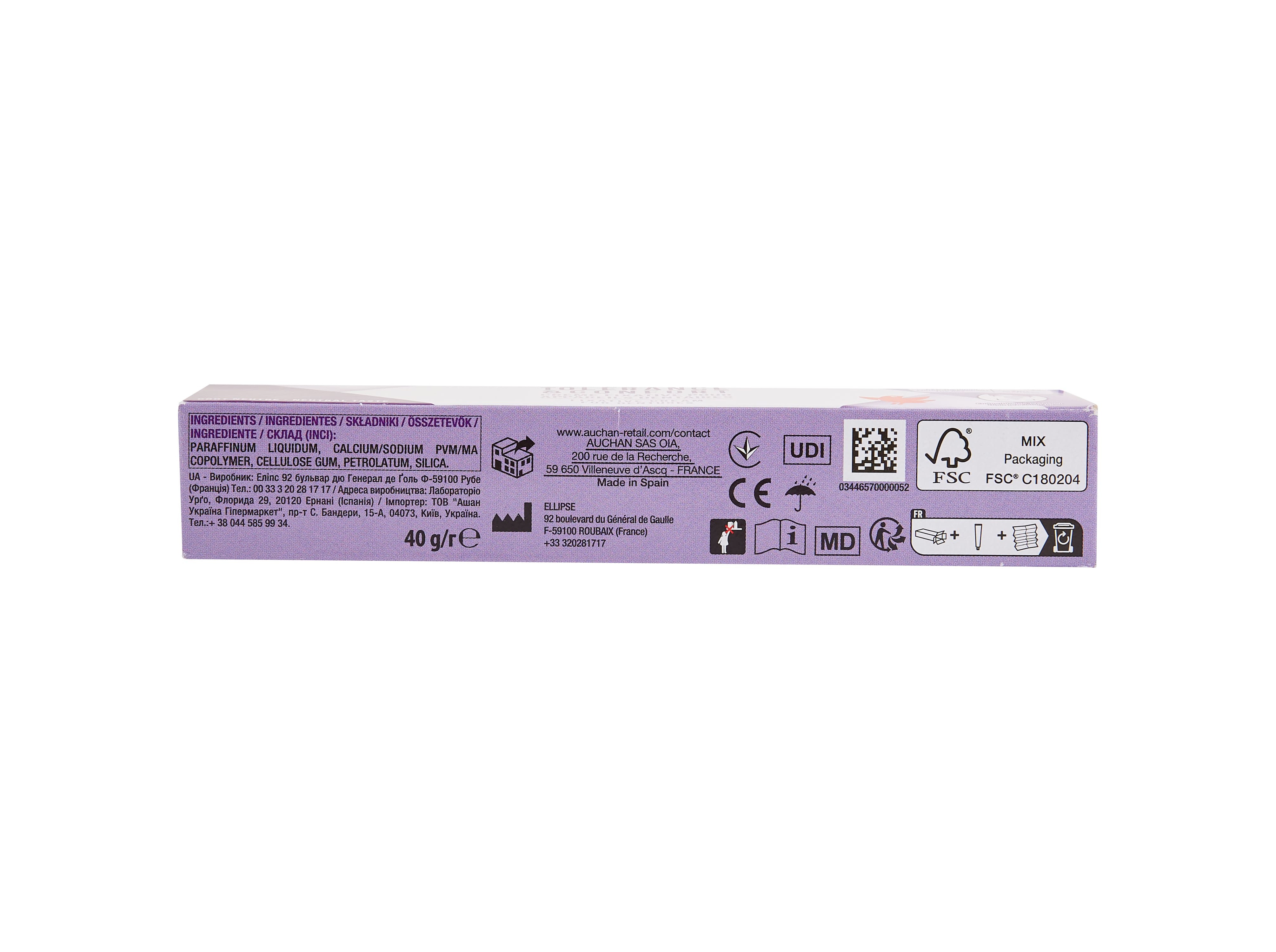 CREME AUCHAN FIXADOR PRÓTESE DENTÁRIA TOLERÂNCIA E CONFORTO 40G