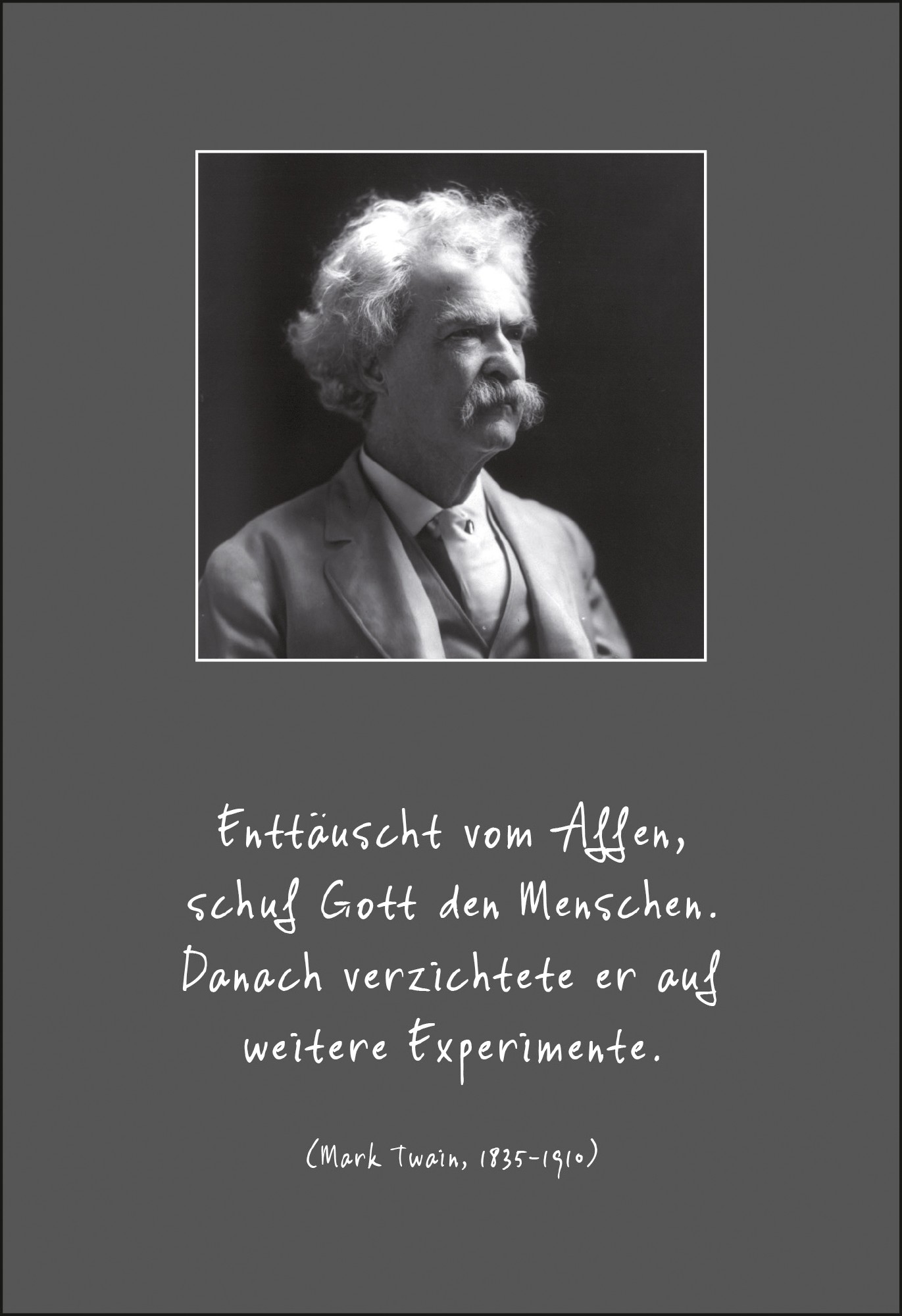 Postkarte 'Enttäuscht vom Affen...' günstig bestellen