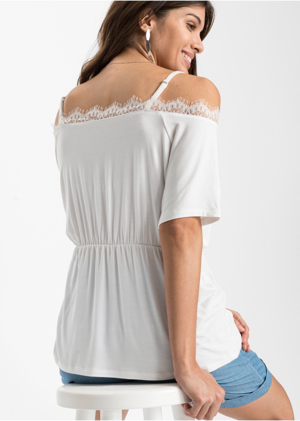 T-shirt à dentelle