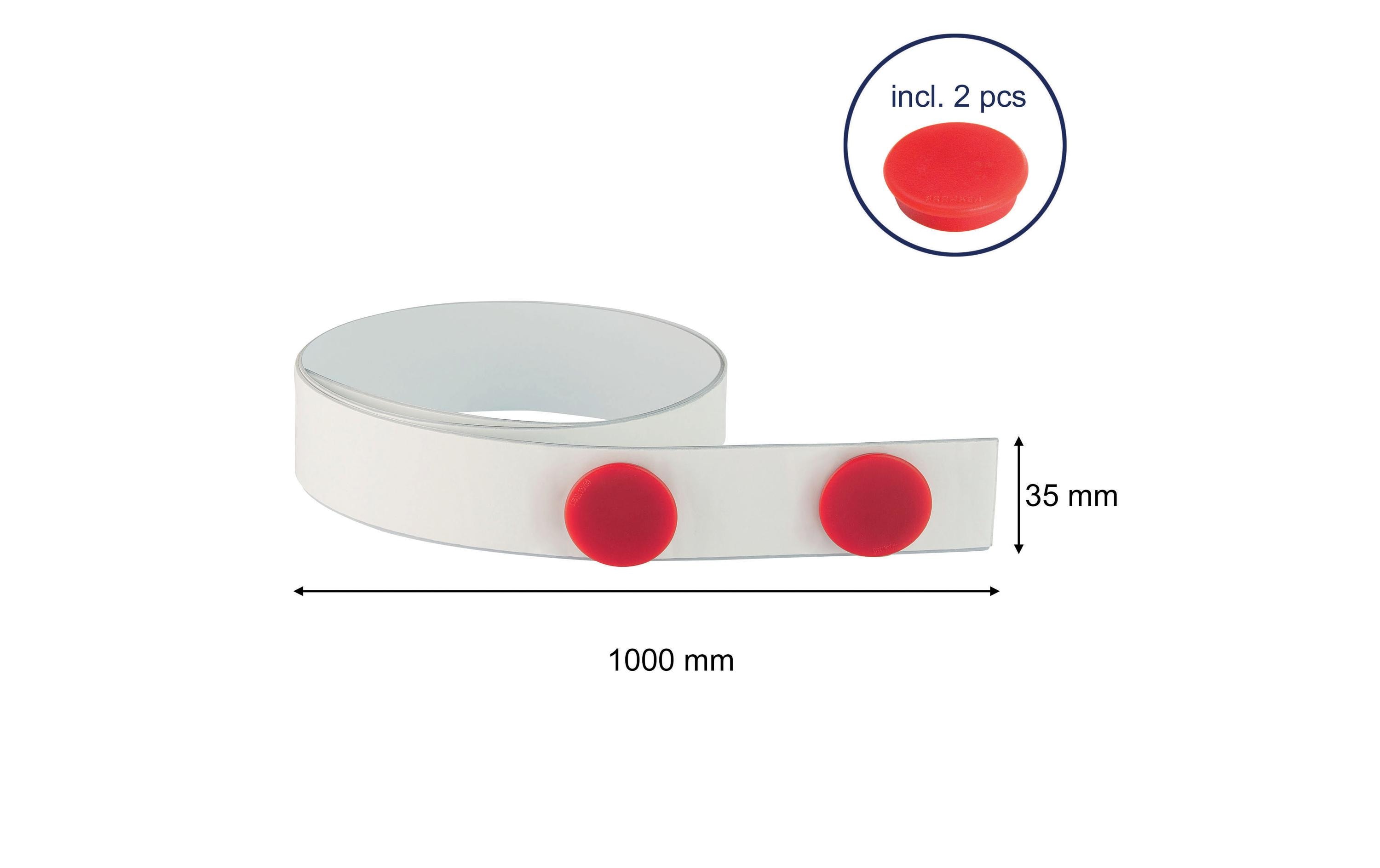 Magnetband Leiste 35 mm x 1 m, WeissZuschneidbare Magnetleiste