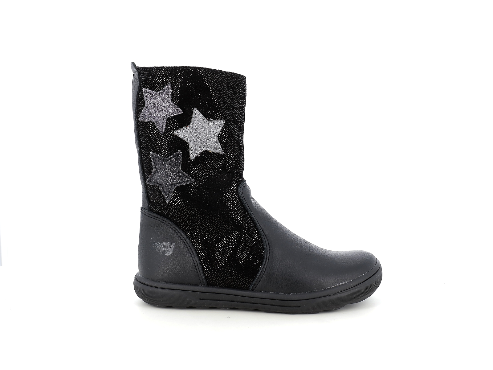 Bopy-STOCKHOLM Cuir Noir Gris
