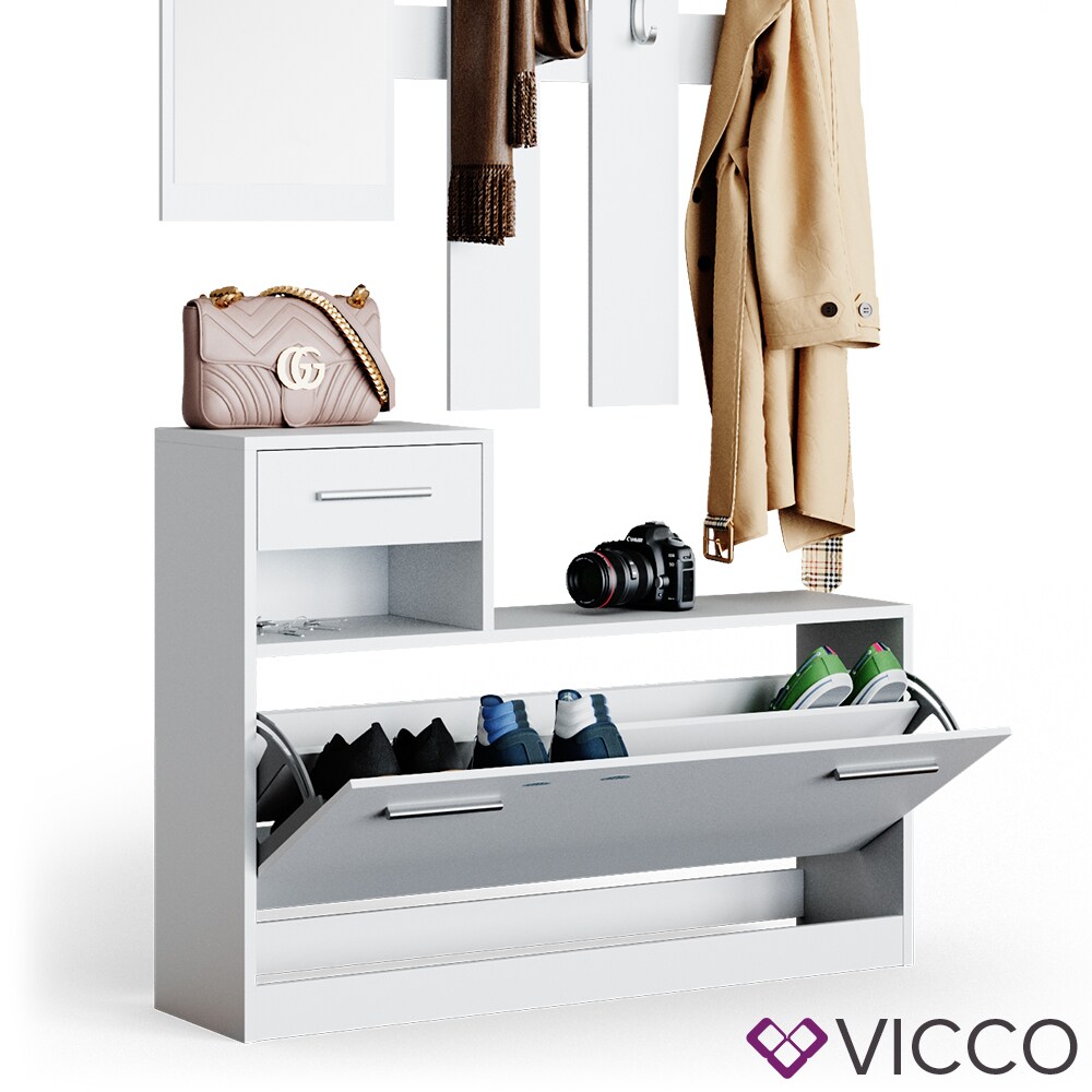 Vicco Flurgarderobe Set Billy weiß Garderobe Dielengarderobe Kompaktgarderobe