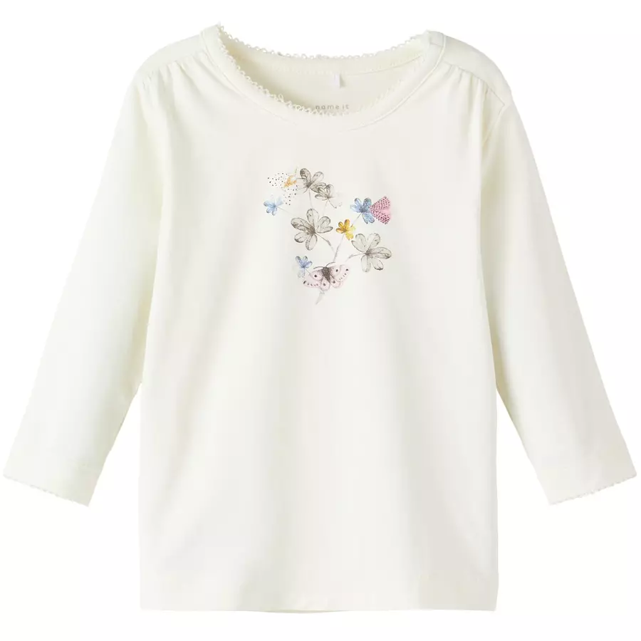 name it Langarmshirt Nbfbirtha Whisper White