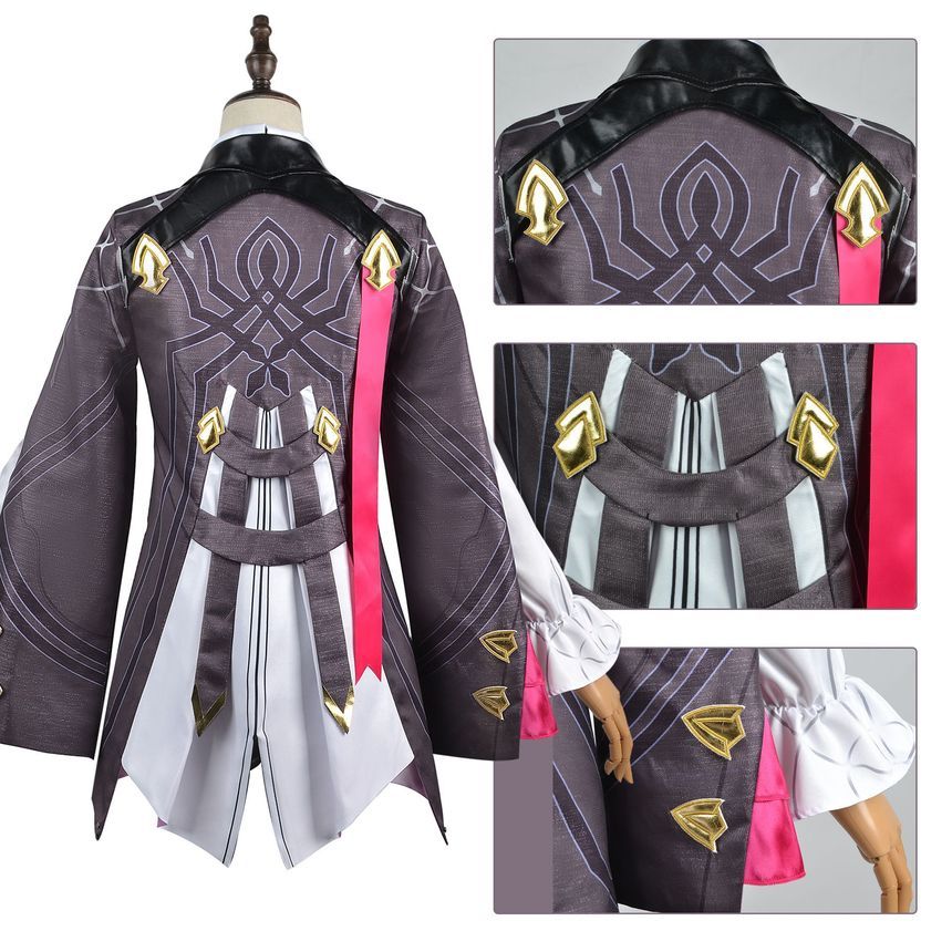 Custaplayu - Honkai Star Rail Kafka Cosplaykostuum / Gemodelleerde laarzen met dikke hak / Pruik / Set