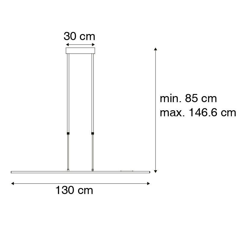 Moderne hanglamp staal incl. LED verstelbaar - Bold