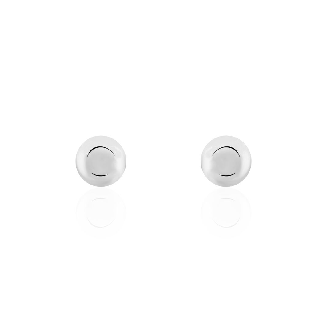 Boucles D'oreilles Puces Virgie Argent Blanc