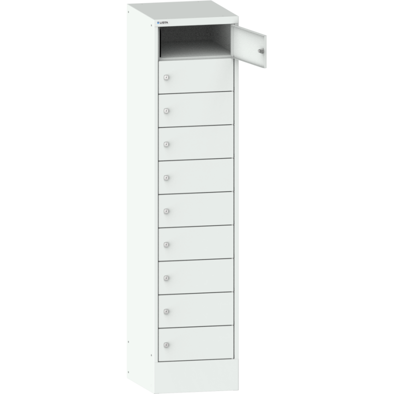 Armoire ordinateur portable 10 casiers Lista - H 179 x L 41,5 x P 50