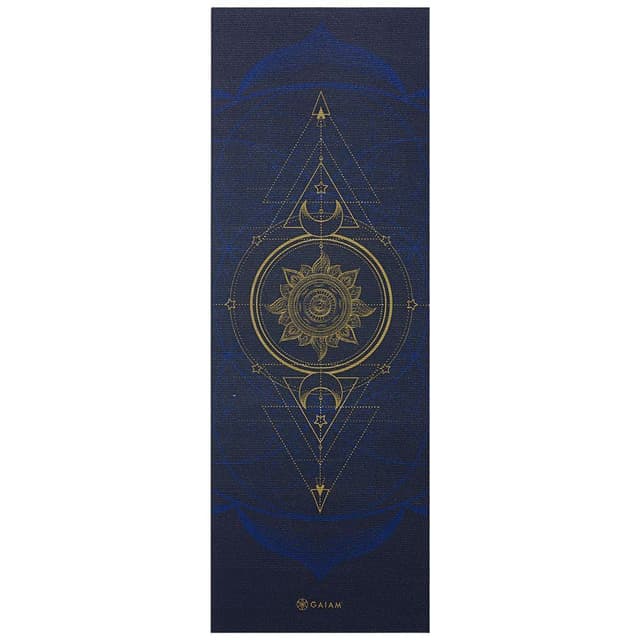 Gaiam Reversible Sun & Moon Yoga Mat 6mm Premium Metallic