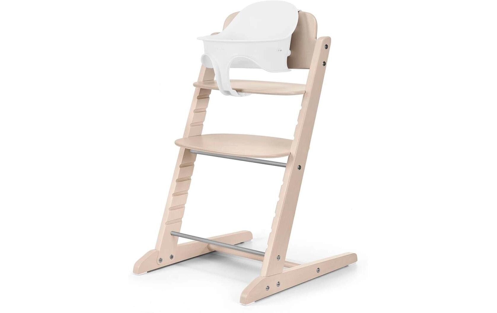 Treppenhochstuhl Iris 3in1 Beige<br>Höhenverstellbarer Hochstuhl aus Holz für Kinder und Erwachsene