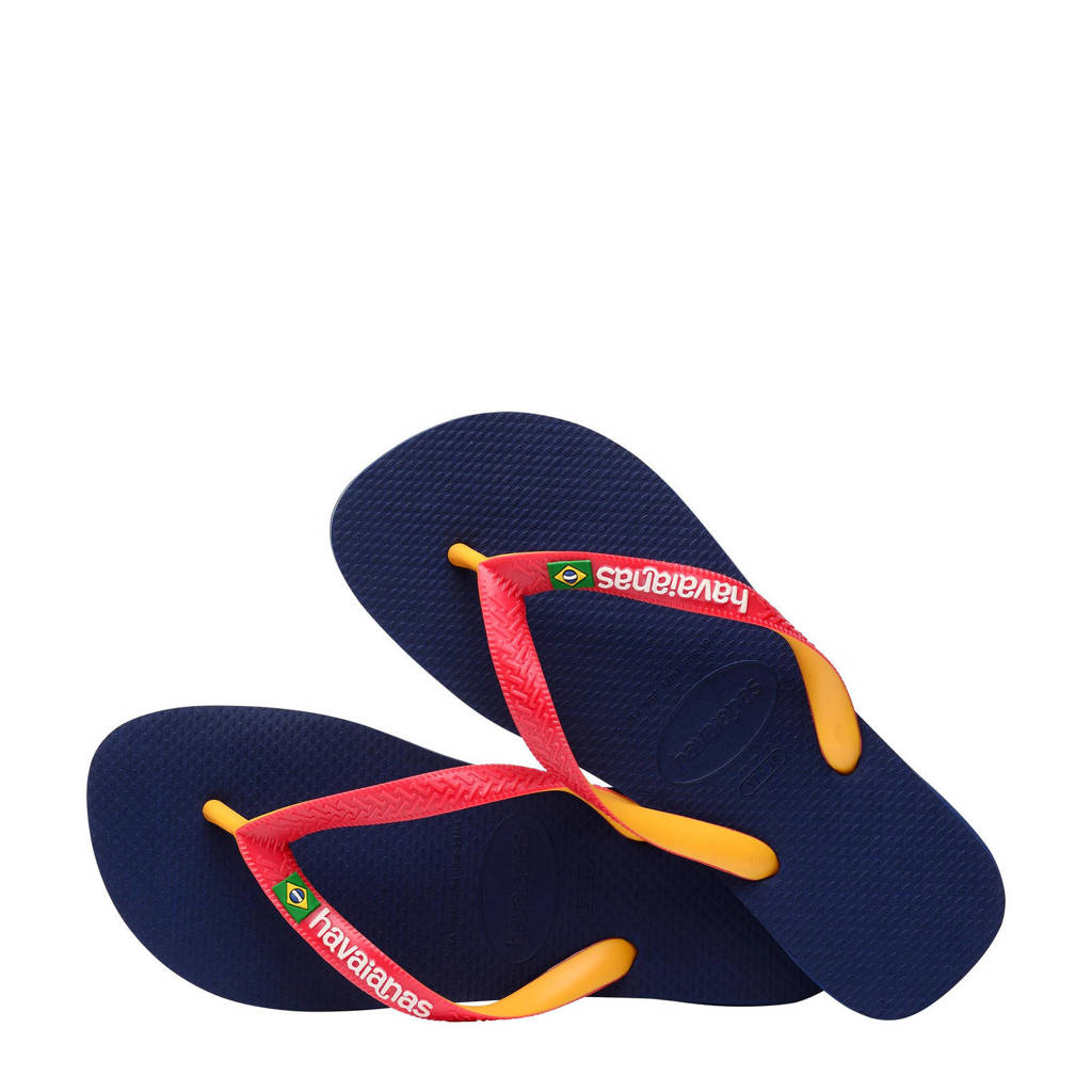 Havaianas Brasil Mixteenslippers blauw/rood