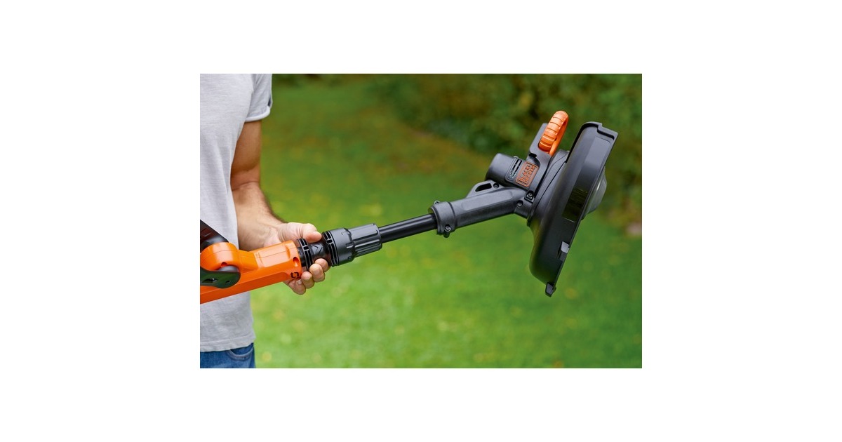 BLACK+DECKER18V grastrimmer met 2 messen zonder accu  (Zwart/oranje, 25 cm, accu en oplader niet inbegrepen)