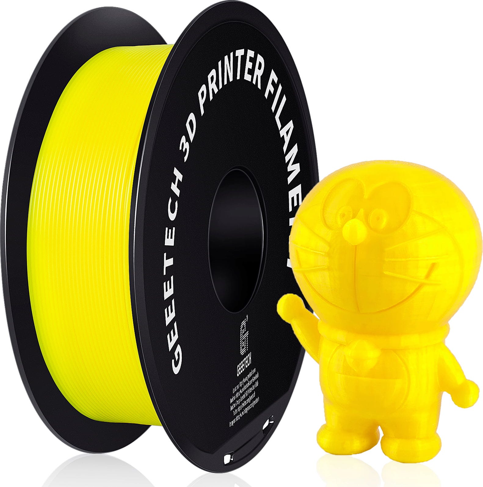 GEEETECH  PETG Yellow, 1,75 mm / 1000 g    Benutzerfreundliches 3D-Druckfilament mit hoher Steifigkeit