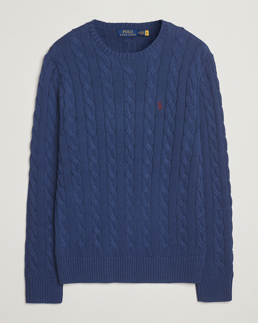 Polo Ralph Lauren Cotton Cable Pullover Light Navy