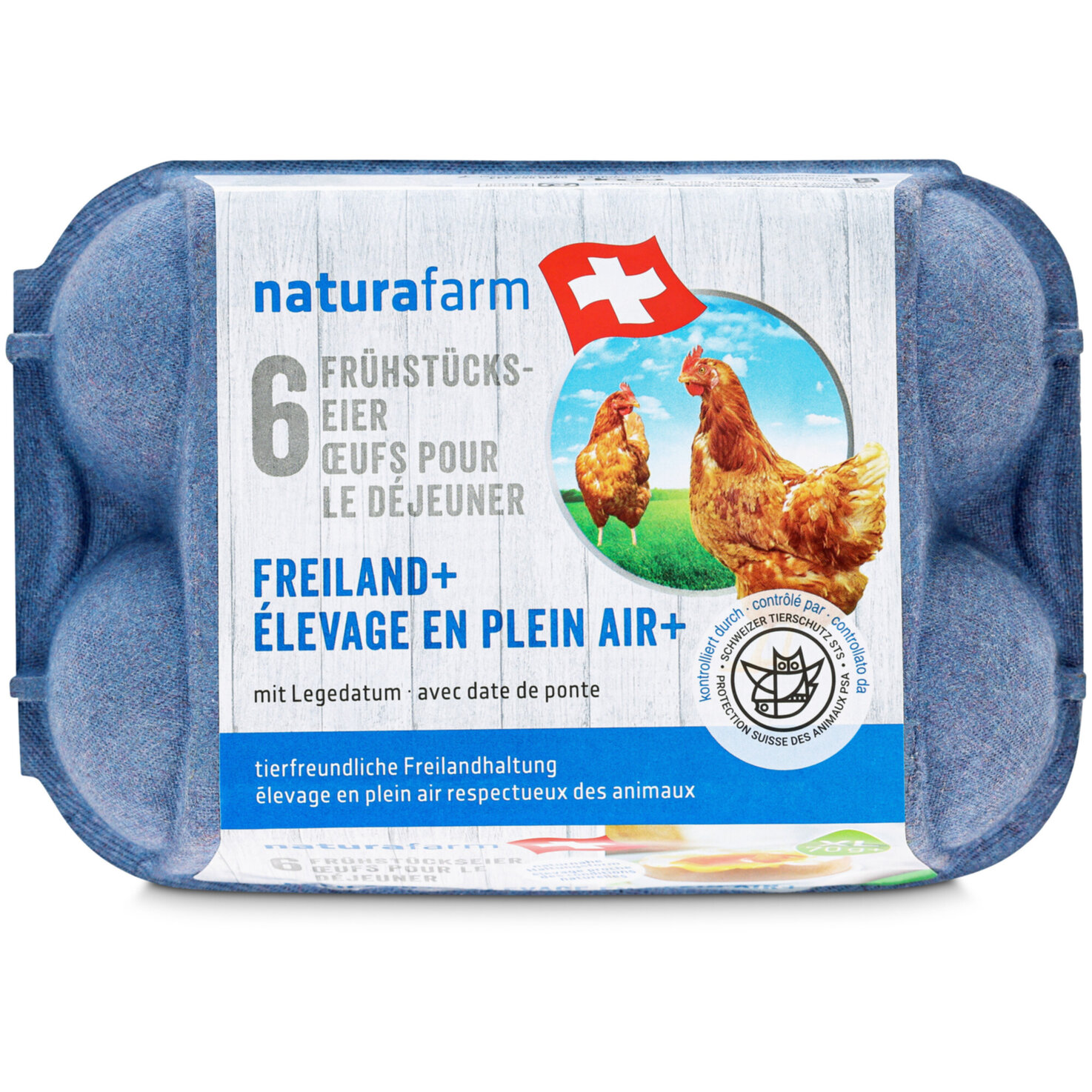 Naturafarm Eier aus Freilandhaltung 70g+ 6 Stück