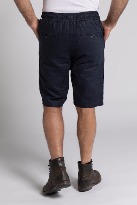 Bermuda, Leinenmix, Elastikbund, Basic Fit
