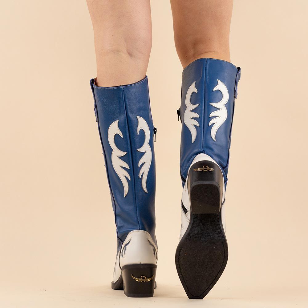 Nemonic 2354 boots blauw - wit