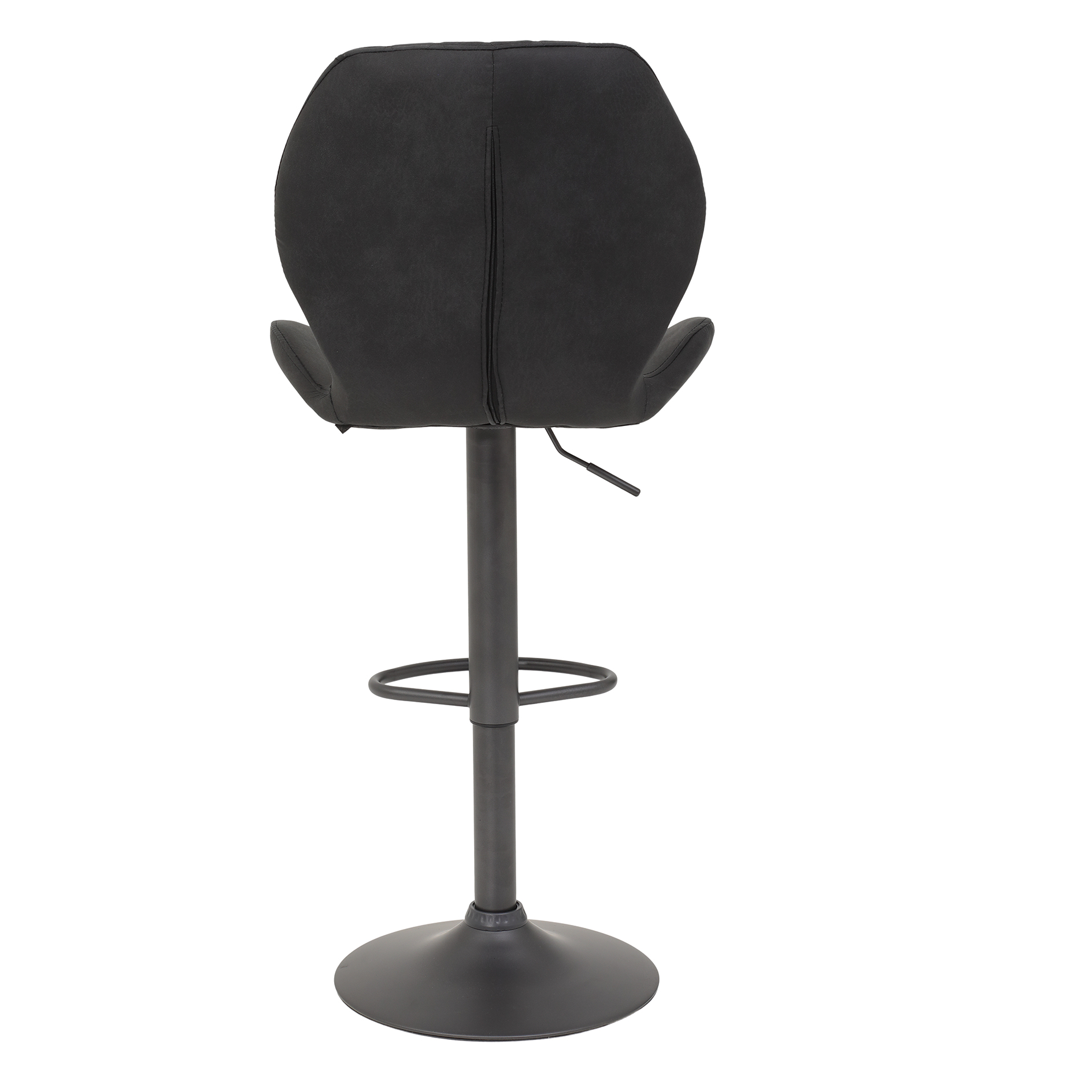Barhocker - Vintage anthrazit-grau - Microfaser - höhenverstellbar