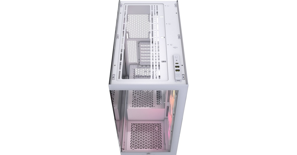 Corsair3500X ARGB midi tower behuizing  (Wit | 2x USB-A | 1x USB-C | RGB | Tempered Glass)