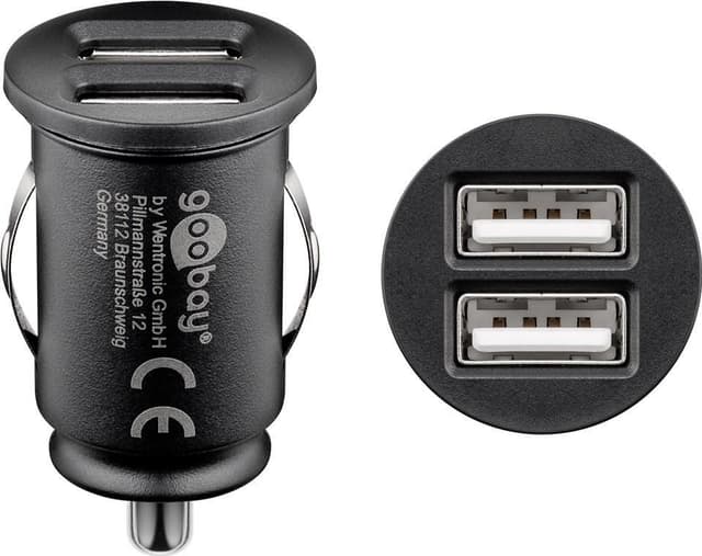 Goobay Dobbelt USB-biloplader (24 W)