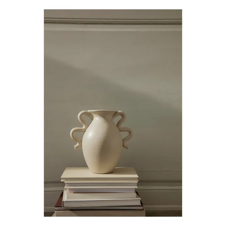 Ferm Living Vase Verso en grès  | Crème