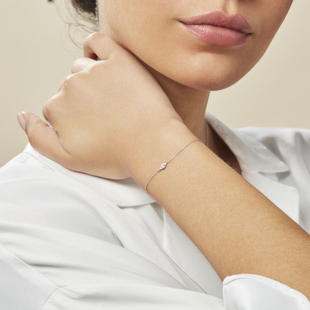 Bracelet Eirena Or Blanc Diamant