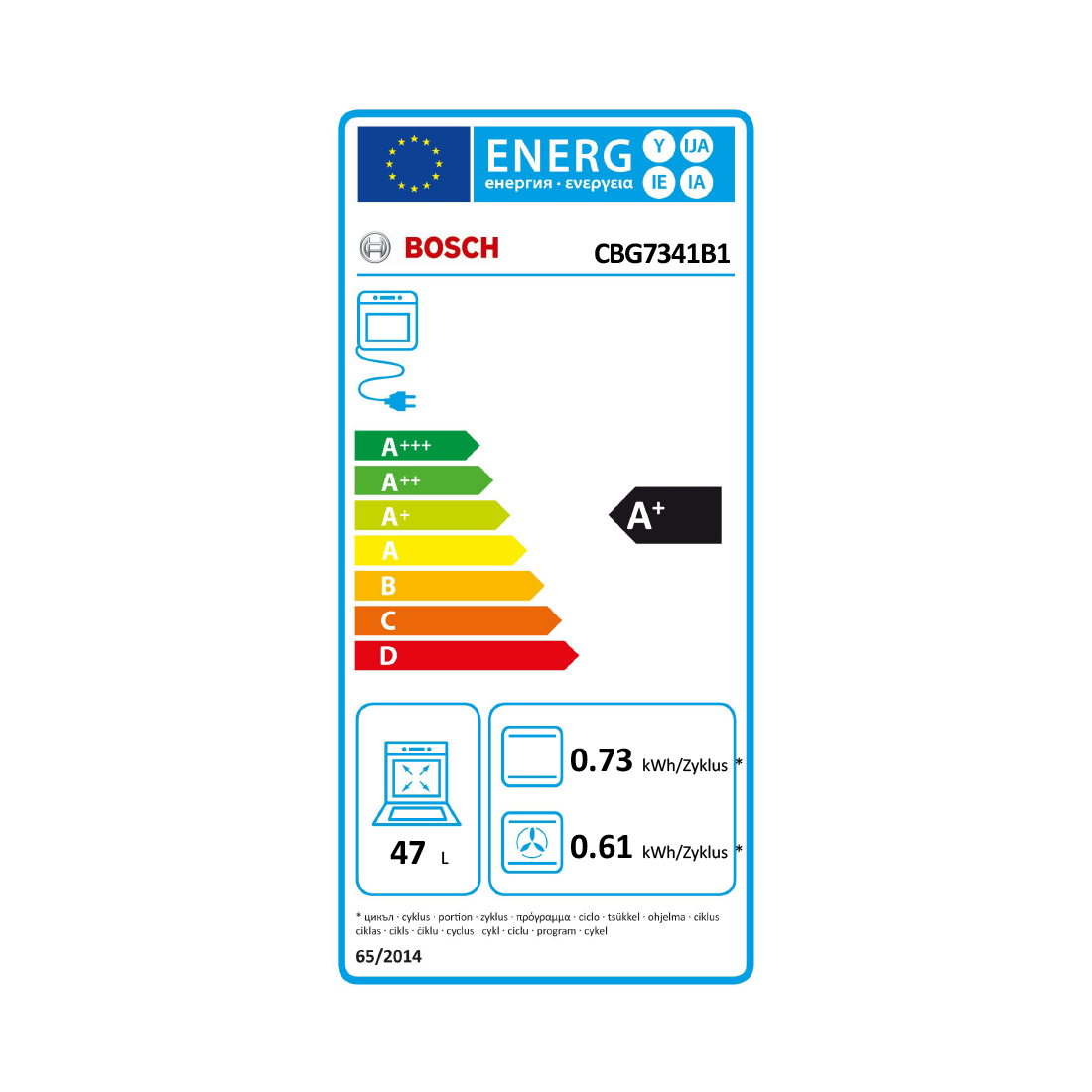 Bosch CBG7341B1 Kompakt Ofen 230V