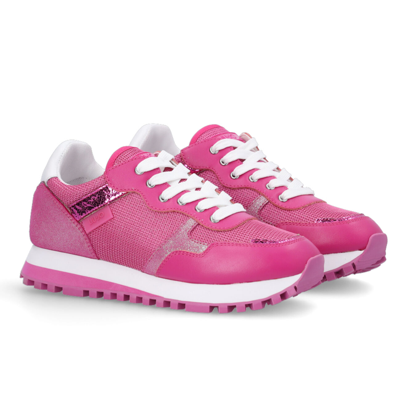 Liu-Jo Sneakers en Cuir Balia rose/blanc