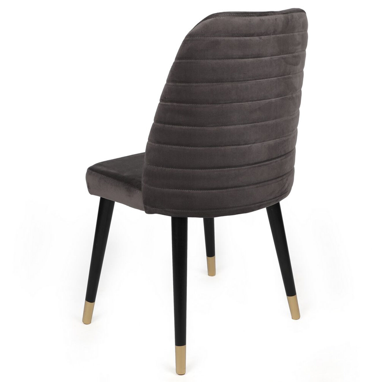 Homitis 2 Chaises Hugo anthracite/noir/doré - 50x90x49 cm