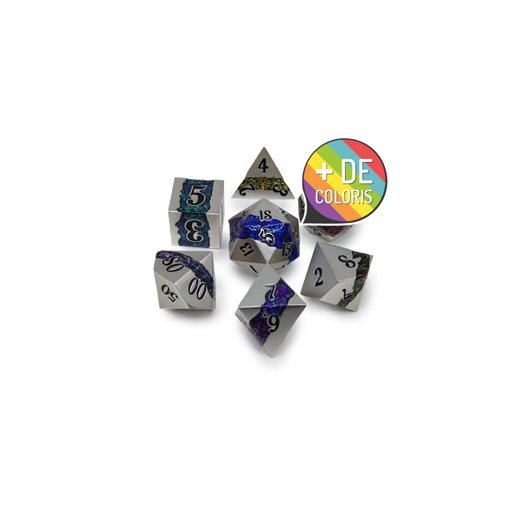 Set de 7 Dés JDR Répliquant : Eldhraun