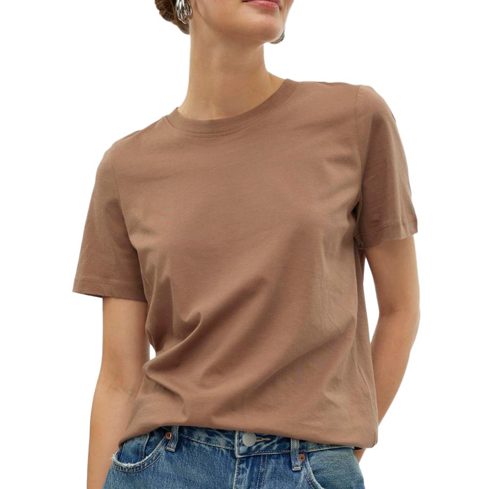 Vero Moda T-shirt Marron Femme Vero Moda Paulina