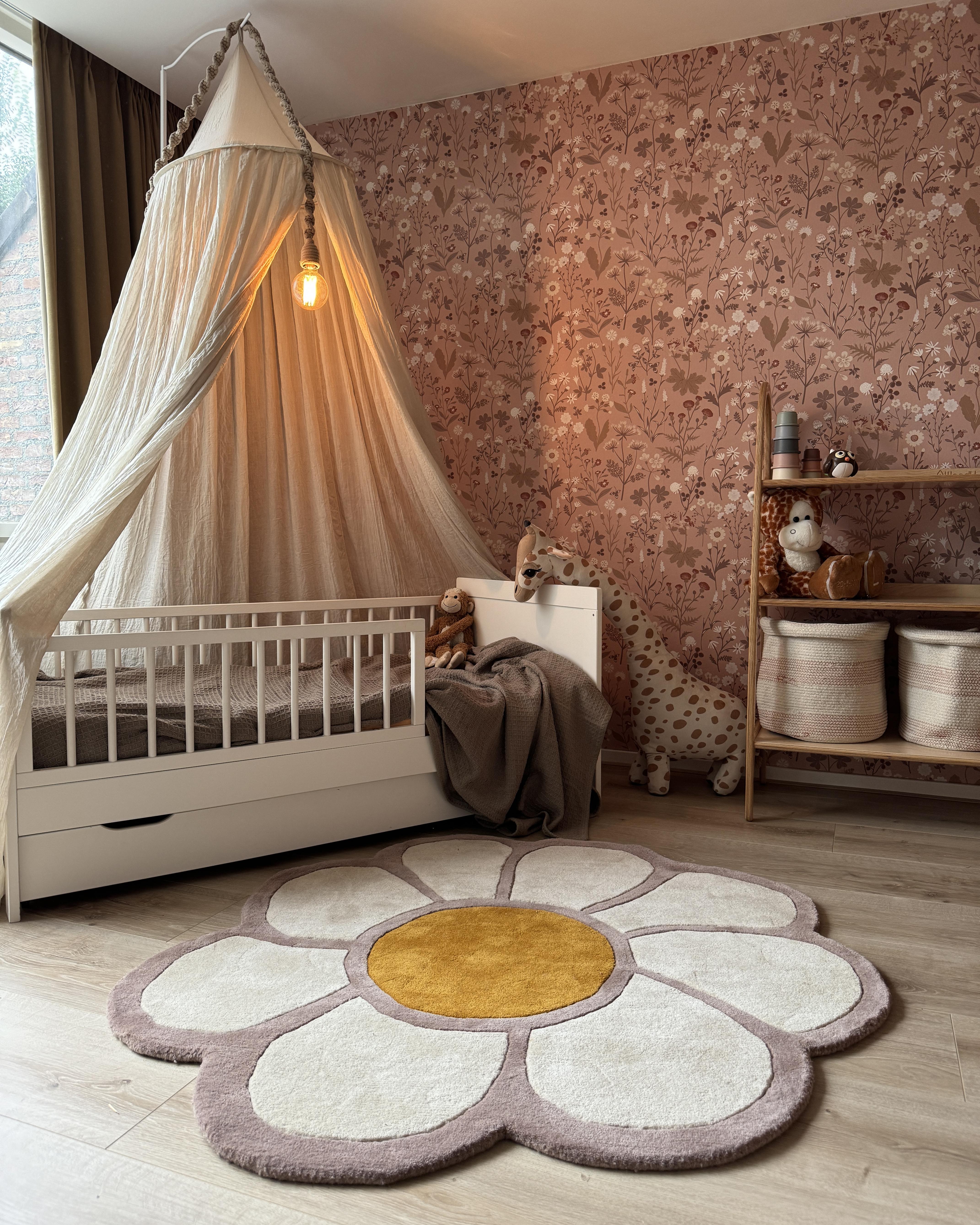Kindervloerkleed THUMBELINA Gebroken wit ø 120 cm Wol
