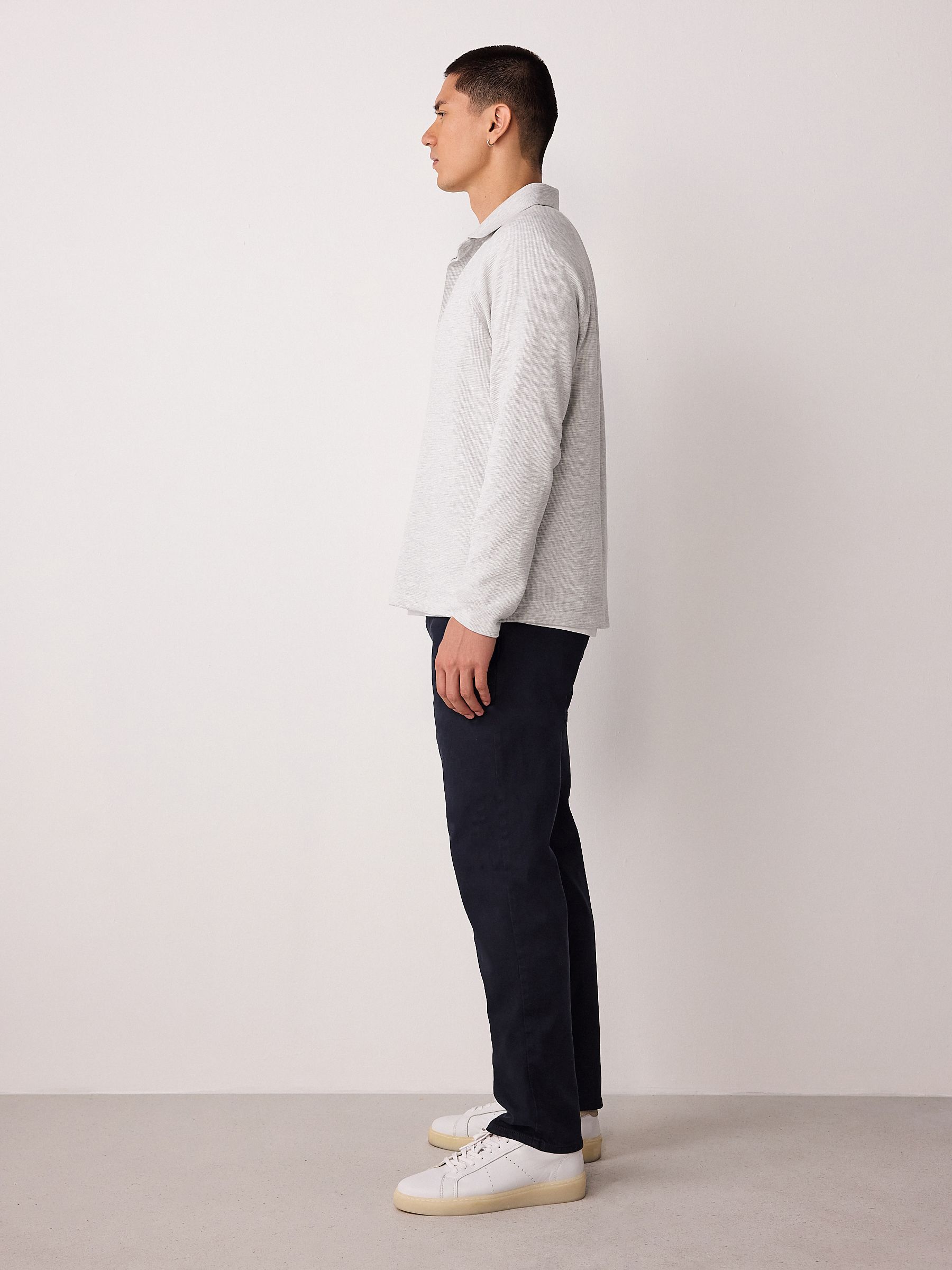 Marineblauw - Slim Fit - Motionflex chino